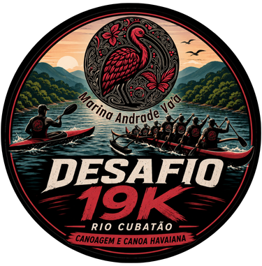 logotipo Desafio 19k - Canoagem Marina Andrade Cubatão
