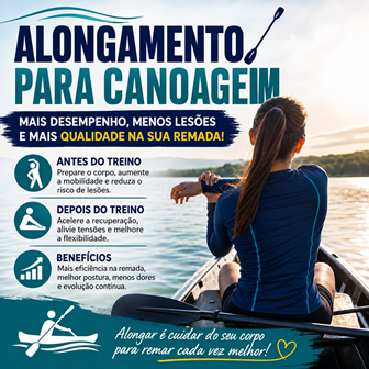 alongamento na prática de canoagem