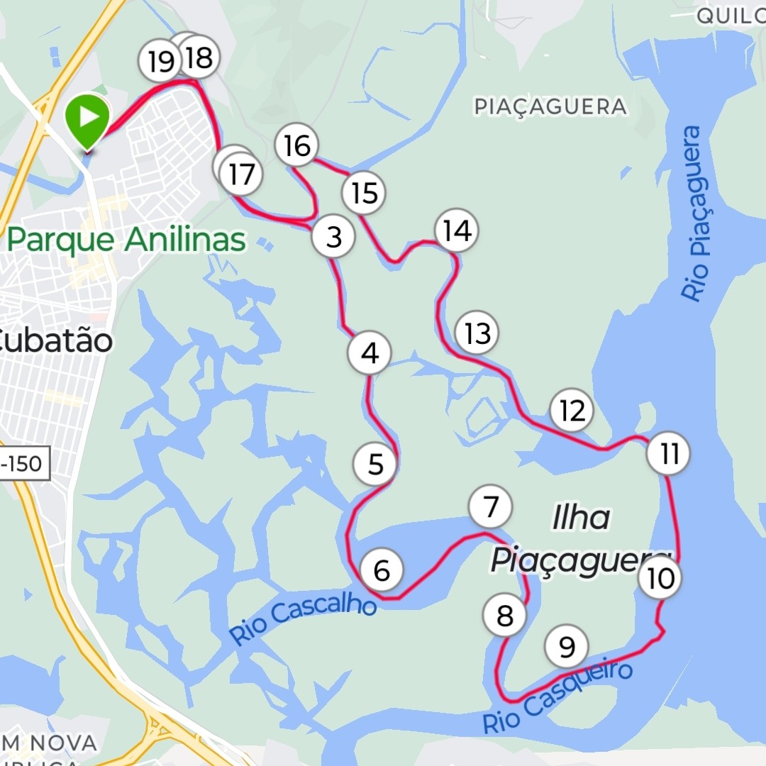 Percurso 19 k Marina Andrade